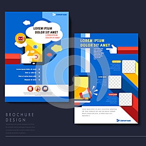 Modern flat design flyer template for social media concept