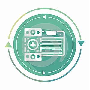 Server Data Processing Cycle Icon