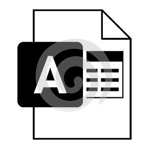 Modern flat design of logo ACCDB database file icon