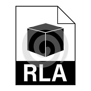 Modern flat design of RLA file icon for web