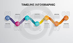 Modern Flat Design Timeline Infographic