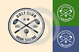 Modern Flat design Unique Golf Ball club logo