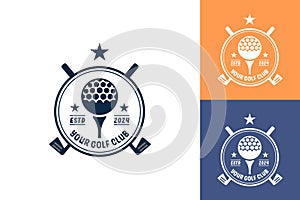 Modern Flat design Unique Golf Ball club logo