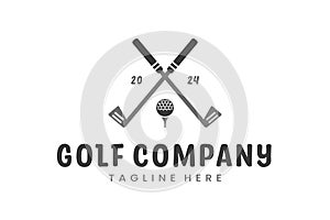 Modern Flat design Unique Golf Ball club logo