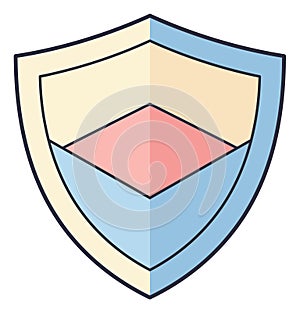 Modern Geometric Shield Icon Illustration