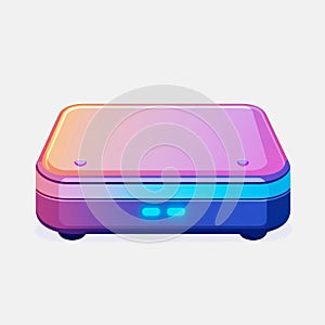Modern Flat Docking Station Icon on White Background