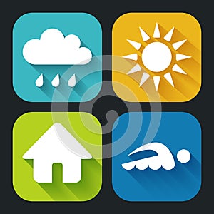 Modern Flat icons for Web and Mobile Applications.