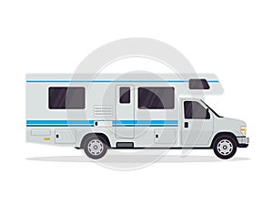 Modern Flat RV Motorhome Vehicle Illustration photo