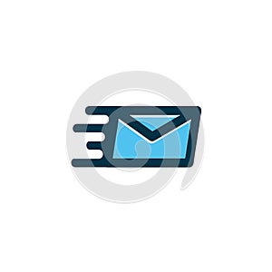 Modern flat send email icon