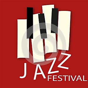 Modern flat template with jazz music festival. Sheet template. Vector musical flyer jazz festival