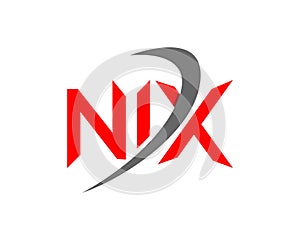 Modern Flat Trendy NIX letters Vector Design Template.