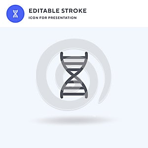 Dna icon vector, filled flat sign, solid pictogram isolated on white, logo illustration. Dna icon for presentation.