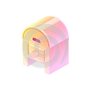 Gradient Mailbox Icon on White Background