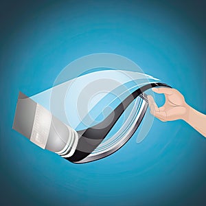 Modern flex screen icon. Flat illustration of modern flex screen icon for web design