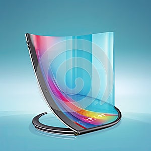 Modern flex screen icon. Flat illustration of modern flex screen icon for web design