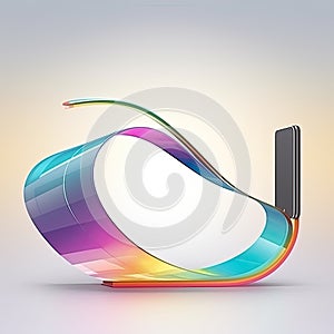 Modern flex screen icon. Flat illustration of modern flex screen icon for web design