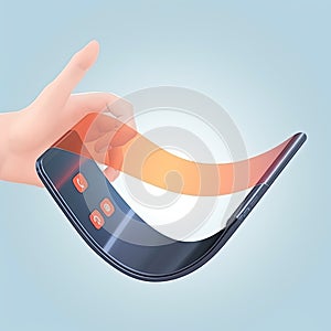 Modern flex screen icon. Flat illustration of modern flex screen icon for web design