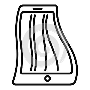 Modern flex screen icon, outline style