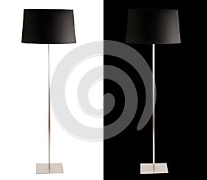 Modern floor lamp isolated