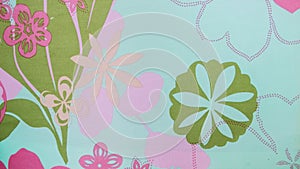 Modern Floral Pattern Fabric Background