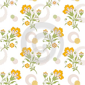 Modern floral seamless pattern for your design