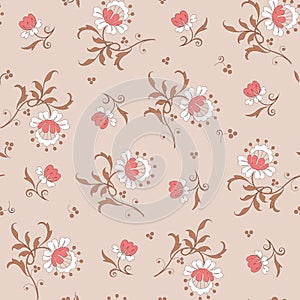 Modern floral seamless pattern for your design