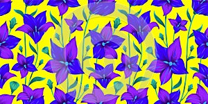 Modern flower seamless pattern for textile print. Floral pattern design. Vector