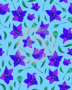 Modern flower seamless pattern for textile print. Floral pattern design. Vector