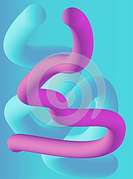 Modern fluid wavy abstract shape gradient composition for poster, banner, flyer or promotion