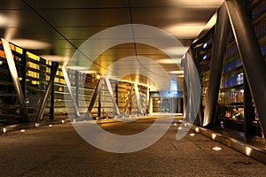 Modern flyover at night