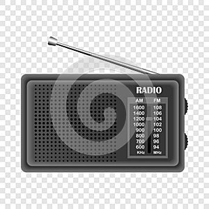 Modern fm radio mockup, realistic style