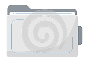 Modern Folder Icon, Vector Illustration