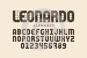 Modern font design based on certain guidelines photo