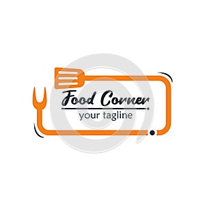 Modern Food Logo Design Template Vector Illustration. Suitable f photo