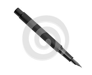 Modern fountain pen isolated on a white