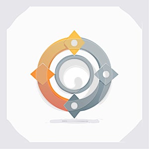 Modern FourStep Circular Infographic Element