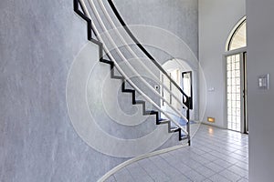 Modern foyer. View of staircase