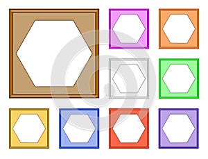 Modern frame-hexagon