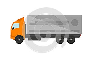 Modern freight truck isolated icon