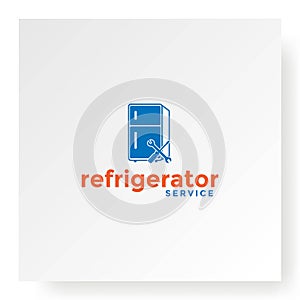 Modern Fridges Refrigerator Service Warranty Logo Design Vector