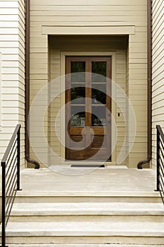 A modern front door entryway