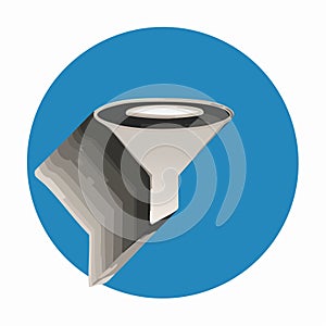Modern Funnel Icon for Data Filtering and Conversion
