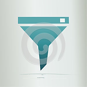 Modern Funnel Icon for Data Filtering and Sorting