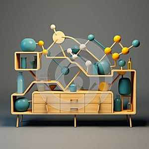 Modern Furniture With Molecular Structure Design