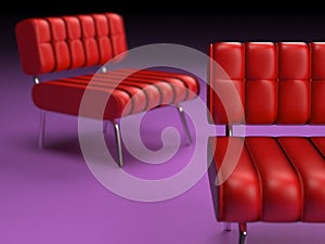 Modern furniture - red stools