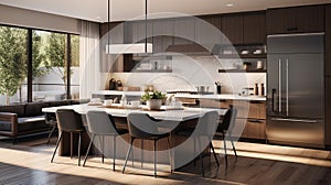 Modern Fusion: The Brown and White Kitchen Oasis