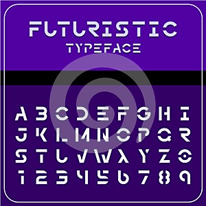 Modern futuristic sci-fi font. Future space text.