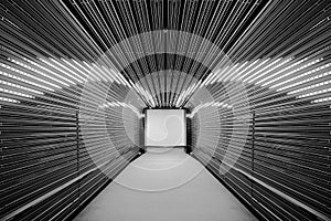 Modern futuristic tunnel. Building abstract background