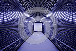 Modern futuristic tunnel. Building abstract background