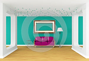 Modern gallery's hall